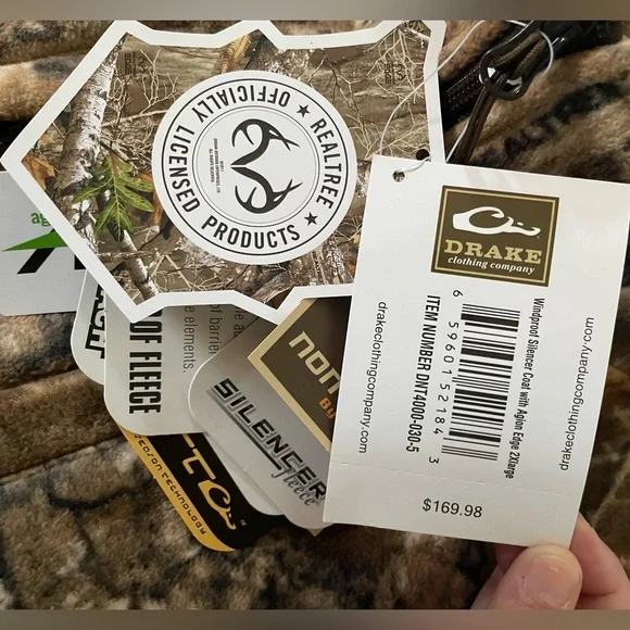 NWT Drake Non-Typical Windproof Silencer Fleece Jacket Realtree Camo 2XL - Picture 3 of 15